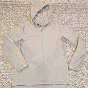 Lululemon pace breaker hooded zip up jacket in tan size XL